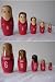 Mia Hamm, Brandi Chastain, Joy Fawcett, Julie Foudy & Kristine Lilly nesting dolls set