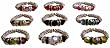 Swarovski Crystal and Sterling Silver Stretch Rings accented with Swarovski Crystal Rondelles