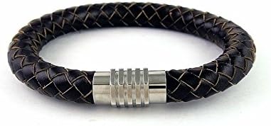 Genuine Leather Braided Bracelet - Black