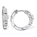 10K White Gold Diamond Hoop Earrings 1/4ct tw