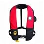Mustang Deluxe Inflatable PFD with HIT (Auto-Hydrostatic) with Sailing Harness, Red/Black