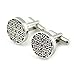 PenSee Rare Retro Stainless Steel & Czech Crystal Diamond Cufflinks for Men with Gift Box