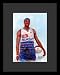 LeBron James (Smiling with Basketball) Sports Gold Wood-Mounted Poster Print - 11