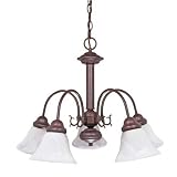 Nuvo Lighting Ballerina Old Bronze Five-Light Chandelier