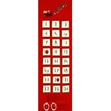 44'' Wide Moda Santa's Little Helpers Funky Monkey Advent Calendar Panel Red Fabric By The Panel ~ Moda