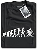 HotScamp Premium Evolution of a Cyclist Mens Black Cycling T-Shirt