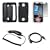 Black Silicone Gel Skin Cover Case + LCD Screen Protector + Rapid Car Charger + USB Data Sync Charge Cable for Motorola Rival A455 [Accessory Export Brand]