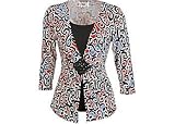 Petite Bay Studio Career Print Medallion Duet Top