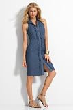 metrostyle Ruffled Denim Shirtdress