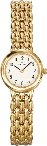 Clyda CLA0062PABX Women's Analog Quartz Watch with Golden Bracelet
