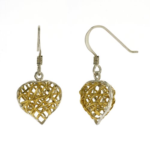 :14K Gold Plated Heart Earrings