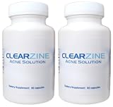 ClearZine (2 Bottles) – The Top Rated Acne Treatment Pill. Eliminates Blotchiness, Redness, Blackheads and Zits