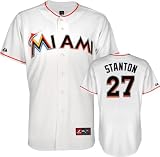 Mike Stanton Miami Marlins Majestic Home MLB Replica Jersey - M
