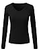 JJ Perfection Women's Long Sleeve V-Neck Cable Knit Classic Sweater