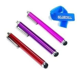 3 Pack of Purple Red Pink Stylus Universal Touch Screen Pen for Ipad 2 Ipod Iphone 4,4S,Kindle Fire,3g 3gs, Motorola Xoom, Samsung Galaxy Tab 8.9 10.1, Blackberry Playbook HTC Flyer Tablet + Bluecell Cable Tie 3 Pack of Purple Red Pink Stylus Universal Touch Screen Pen for Ipad 2 Ipod Iphone 4,4S,Kindle Fire,3g 3gs, Motorola Xoom, Samsung Galaxy Tab 8.9 10.1, Blackberry Playbook HTC Flyer Tablet + Bluecell Cable Tie