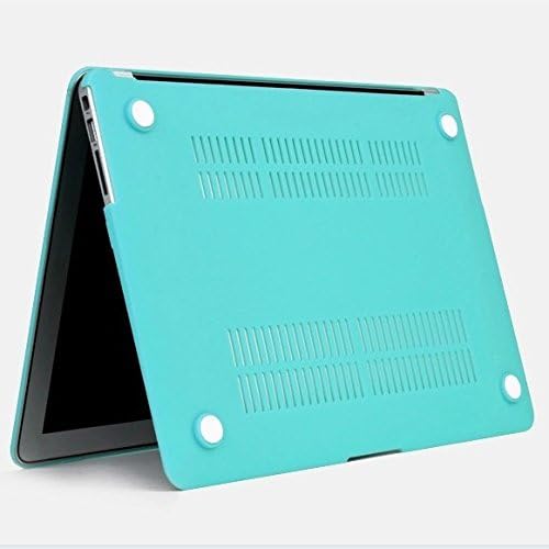 (Cyan) Rubberized Hard Case Cover with Keyboard Cover for MacBook Air 13" / 13.3" (A1369 / A1466)