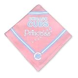 MLB Dog Bandana in Pink Team: Chicago Cubs, Size-See Size Chart Below: Medium / Large (10" H x 4" W x 1" D)