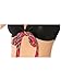 Amoretu Womens Sexy Lingerie School Girl Costume Plaid Skirt Front Tie Top Dark ,Red-Black,Small