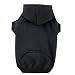Zack & Zoey Polyester/Cotton Basic Dog Hoodie, Medium, 16-Inch, Jet Black