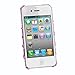 Electroplating Hollow Pattern PC Case, Pink Hard Back Cover for iPhone 4S/4