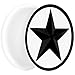 5/8" White Black Star Silicone Plug