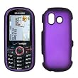 Purple Rubberized Design Snap-On Cover Hard Case Cell Phone Protector for Samsung Intensity U450 [Accessory Export Packaging]
