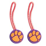 Clemson Tigers Zipper Pull Charm Tag Set Luggage Pet Id Ncaa