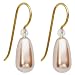 Handcrafted Titanium Taupe Pearl Earrings Made with SWAROVSKI ELELMENTS