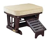 Shermag Nursing Ottoman, Espresso with Camel Micro Fabric