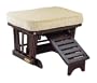 Shermag Nursing Ottoman, Espresso with Camel Micro Fabric