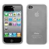 TeckNet iPhone 4G Silicone Case Cover Skin + 2 X iphone 4G Screen Protectors - White