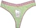  : Hello Kitty Giggles Green Gingham Lace thong for women