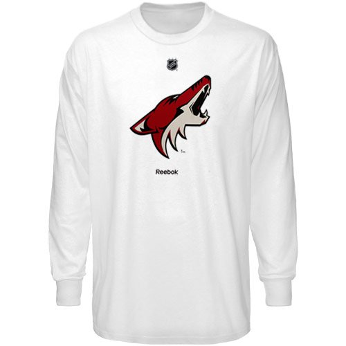 Reebok Phoenix Coyotes Primary Logo Long Sleeve T-Shirt - White (XX-Large)