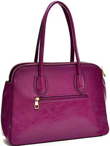 Dasein Deep Gloss Triple Zip Emblem Satchel
