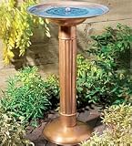Solar Copper Birdbath Fountain