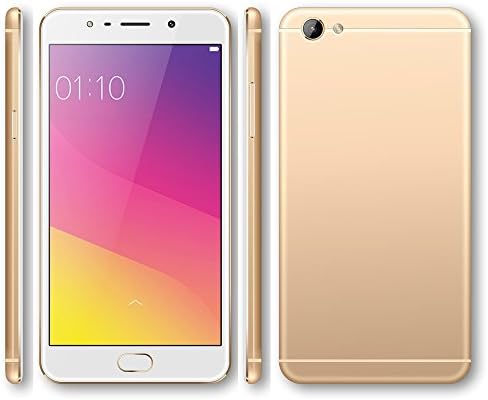 Supper-Slim Unlocked 5.0" IPS Smartphone Android 5.1 Lollipop Dual Sim Dual Standby MTK6580 Quad Core Cell Phone GSM/WCDMA GPS (Gold)