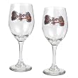 Atlanta Braves MLB 2pc Wine Glass Set - Primary Logo
