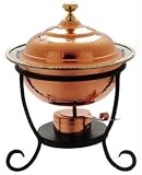 Exclusive By Old Dutch 12 x 15 Round Decor Copper Chafing Dish 3 Qt. Exclusive By Old Dutch 12 x 15 Round Decor Copper Chafing Dish 3 Qt.