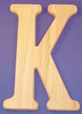 Wooden Letter 6 Inch Letter K