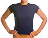  : Women's UV Rash Guard Shirt - Cap Sleeved Navy