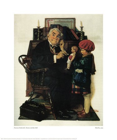 Doctor and the Doll Giclee Poster Print by Norman Rockwell, 18x20