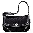 AUTHENTIC COACH CHELSEA SIGNATURE BRAIDED FLAP 11014 (Black/Black)