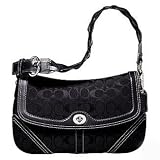AUTHENTIC COACH CHELSEA SIGNATURE BRAIDED FLAP 11014 (Black/Black)