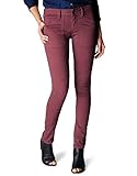 True Religion Women's Brisbane Mid Rise Surplus Skinny Stretch Twill Pant In Reactive Overdye Claret, Claret, 27