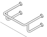 バリアフリー手摺 洗面・手洗器用標準取付タイプ（B・D・G） SK-256S　　新協和
