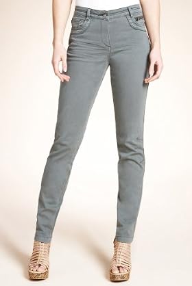 Indigo Collection Cotton Rich Slim Leg Cargo Trousers