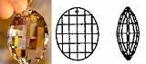 Swarovski Strass Crystal Matrix With Lazer Logo Etched 50mm # 8950-0021-50