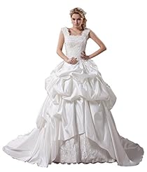 Satin/Taffeta Tiered  Dress with a Chapel Train 