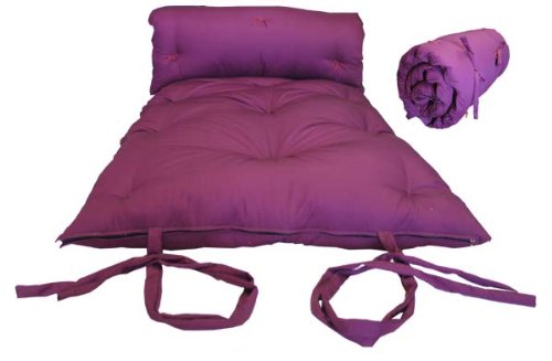 Brand New Burgundy Traditional Japanese Floor Futon Mattresses, Foldable Cushion Mats, Yoga, Meditaion.