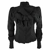 Spin Doctor Bluse JABOT SHIRT black